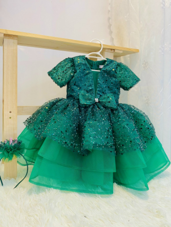 TOP SELLER party dress for girl pageant birthday party dress designed with multi-layered sequin fabric support ODM/OEM 6