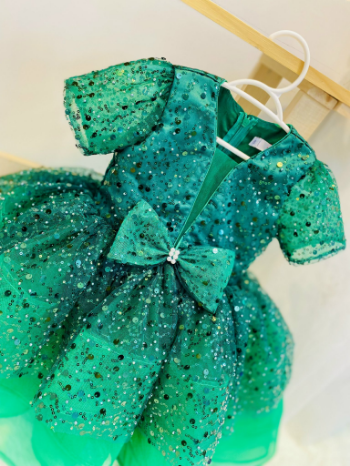 TOP SELLER party dress for girl pageant birthday party dress designed with multi-layered sequin fabric support ODM/OEM 4