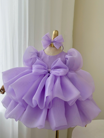 Unique tulle princess dress for children 2024, performance outfit for birthdays and weddings made in Viet Nam 9