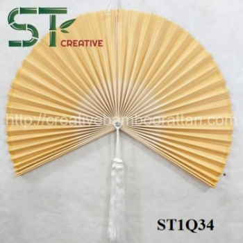 Wall Hanging Fan Hand Woven Natural Bamboo Wall Fan Folding Fan Bamboo Wall Decor 100% Handmade From Vietnam Factory 4