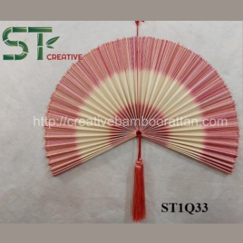 Wall Hanging Fan Hand Woven Natural Bamboo Wall Fan Folding Fan Bamboo Wall Decor 100% Handmade From Vietnam Factory 5