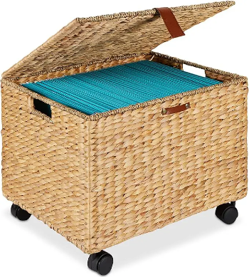 Water hyacinth Cabinet rectangle Storage Cabinet Elegant Bamboo Wood Drawers Custom Bamboo Storage Cabinet