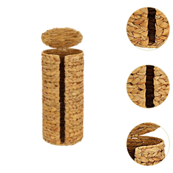 Water Hyacinth Tolet Paper Basket Eco-friendly storage solution for modern bathrooms Perfect for home decor, wholesale