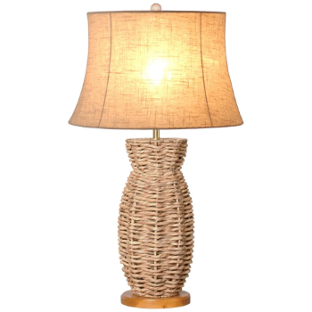 Water Hyacinth Vase Table Lamp, Lamps made from handmade materials, home decoration accessories, wholesale.