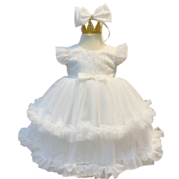 WHOLESALE ballgown dress for girl for many special occasions and wedding multi-layered fabric with sequins SUPPORT ODM/OEM 1