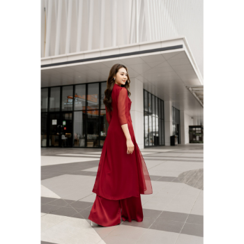 Wholesale Dress Traditional Vietnamese Red Ao Dai For Woman Ao Dai Viet Nam Manufacture OEM ODM Service Customized