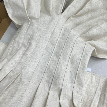 Wholesale Dresses Women From Vietnam Reasonable Price Casual Women Sexy V-Neck Puff Sleeve A-Line Dress Women Cotton Linen Dress 5