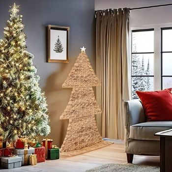 Wholesale Eco-Friendly Pine Tree Decoration Durable Natural Water Hyacinth Christmas Tree Christmas Holiday Supplier VietNam