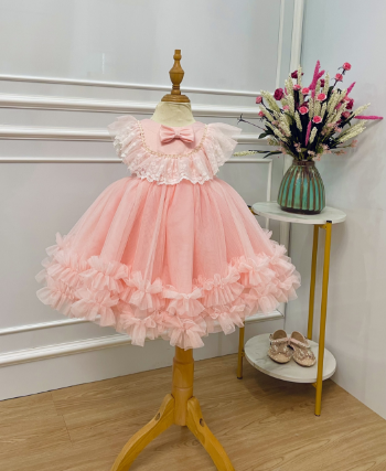 Wholesale Flower Girl Dress Kids Party Wedding Birthday Kids Clothes Elegant Baby Girl Dress made in Viet Nam 6