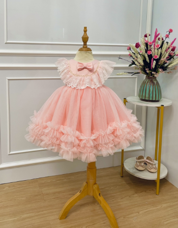 Wholesale Flower Girl Dress Kids Party Wedding Birthday Kids Clothes Elegant Baby Girl Dress made in Viet Nam 2