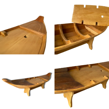 Wholesale OEM ODM Wooden Boat Gifts Reasonable Price Handicraft Gift Customized Packaging Vietnam Manufacturer Solid Wood 5