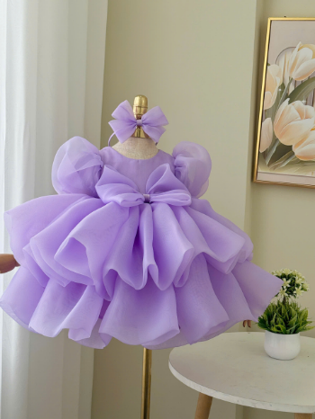 WHOLESALE party dress for girl for casual or special occasions multi-layer detachable bows accessories included support ODM OEM 5