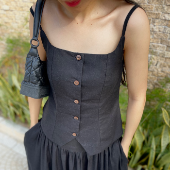 Wholesale Women Shirts 2024 Casual Linen Cotton Vest Retro Elegant Sleeveless Women's Vest High Quality Vietnam Manufacturer 2