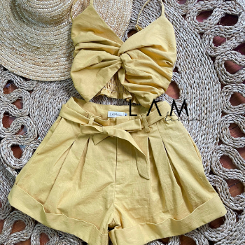 Wholesale Women Shirts 2024 Good Price Two Pieces Set Sexy Cotton Linen Casual Design Easy To Wear From Vietnam Washable 4