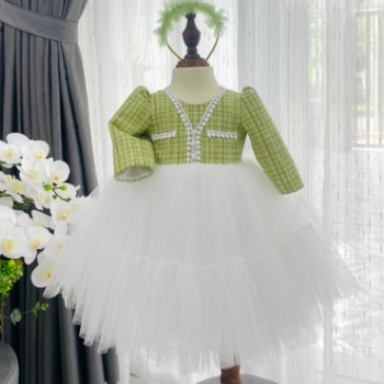 Winter Dresses With Satin And Tulle Girl's Clothing Girls Dresses High Quality Factory Price OEM ODM Service Made In Vietnam 3