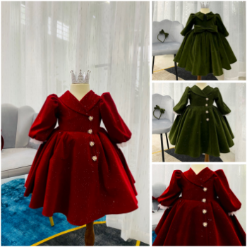 Winter Dresses Velvet Dress Vest Girl's Clothing Girls Dresses High Quality Factory Price OEM ODM Service Made In Vietnam 2