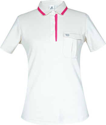 Women's Short-Sleeve Golf Polo High-Stretch Fabric Comfort For All-Day Comfort with Contrasting Trim At the Collar 7