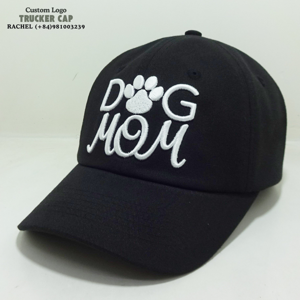3D Embroidered Logo Baseball Caps 6 Panels Hats Structured Gorras On Front Solid Color Black Adjustable Mental Slide Buckle OEM 2