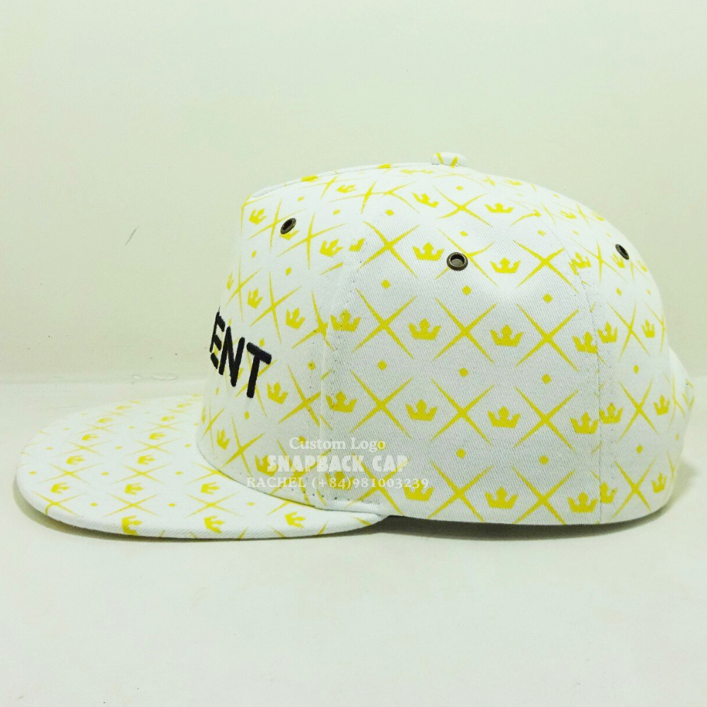 3D Embroidered Logo Snapback Caps 5 Panel Structured Flat Brim Printed Inner Tapes Adjustable Snapback Unisex Vietnam Headwear 4