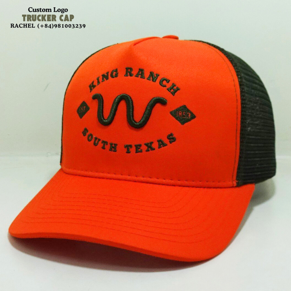 3D Embroidered Logo Trucker Hats 5 Panel Gorras Breathable Red/Black Mesh Curved Brim Adjustable Snapback Closure For Brands OEM 2