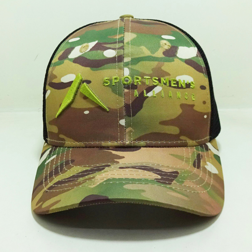 3D Embroidered Logo Trucker Hats 6 Panel Gorras Black Mesh Adjustable Snapback Caps For Hunting And Fishing Wholesale Hunting 1