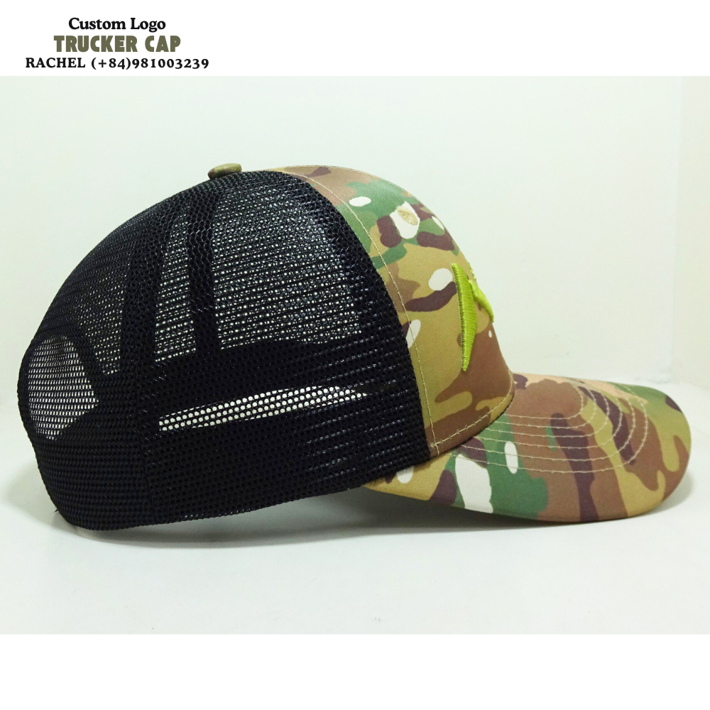 3D Embroidered Logo Trucker Hats 6 Panel Gorras Black Mesh Adjustable Snapback Caps For Hunting And Fishing Wholesale Hunting 4