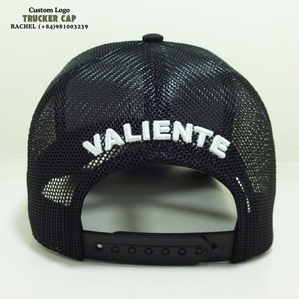 3D Embroidered Logo Trucker Hats 6 Panel Gorras Caps Curved Brim Custom Printed Inner Tape Back Curved Part Snapback Closure OEM 6