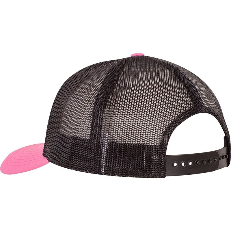 3D Embroidered Logo Trucker Hats Pink/Black Contrast Color Adjustable Plastic Snapback Closure For Men Women All Ages Promotions 3