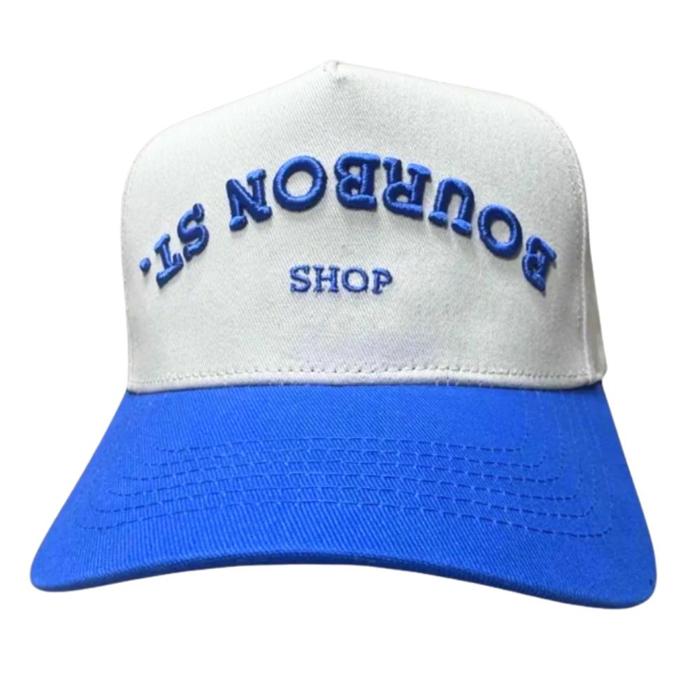 3D Embroidered Logo Two-tone Baseball Cap 5 Panel Gorras Tag On Sweatband A-Frame Custom Button Plastic Snapback Closure Unisex 5