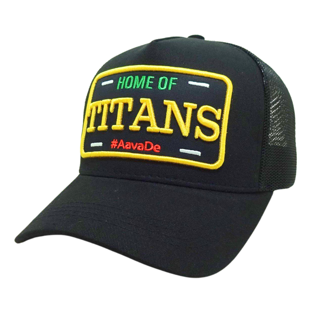 3D Embroidered Truker Hat 6 Panel Black Mesh Custom Logo on Back Curved Inner Printed Seam Tapes Contrast Single Breasted Buckle 3