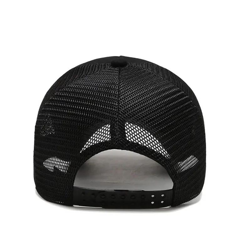 3D Embroidery 5-Panel Curved Brim High Quality Green/Black Color Medium Profile 65% Cotton and 35% Polyester Trucker Hat 5