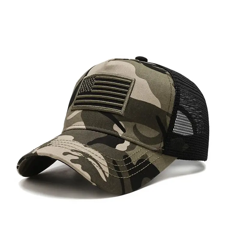 3D Embroidery 5-Panel Curved Brim High Quality Green/Black Color Medium Profile 65% Cotton and 35% Polyester Trucker Hat 1