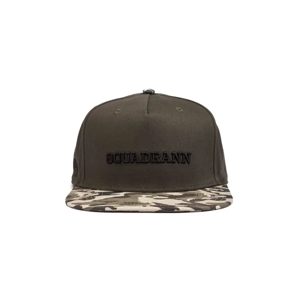 3D Embroidery 5-Panel Flat Brim High Quality Brown Color Medium Profile 65% Cotton and 35% Polyester Fabric Snapback Caps 1
