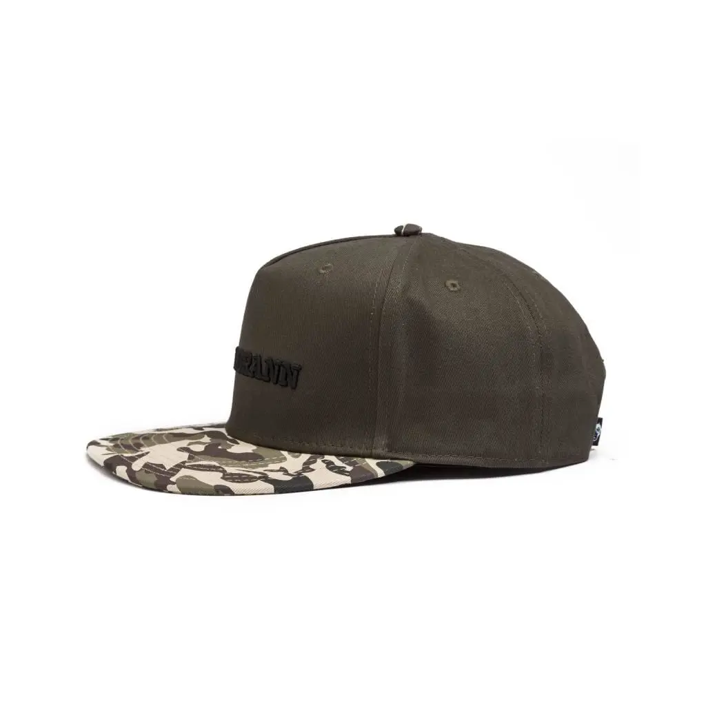 3D Embroidery 5-Panel Flat Brim High Quality Brown Color Medium Profile 65% Cotton and 35% Polyester Fabric Snapback Caps 2