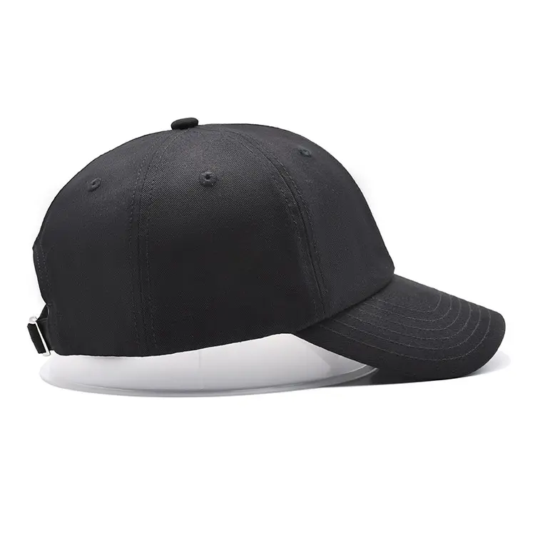 3D Embroidery 6-Panel Curved Brim High Quality Black Color Low Profile 65% Cotton and 35% Polyester Fabric Baseball Caps 4