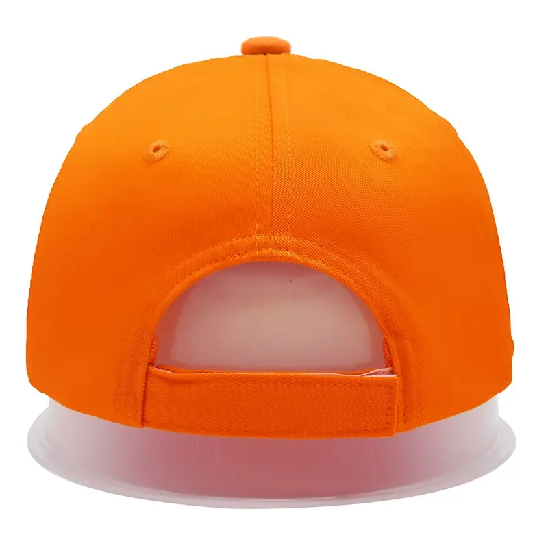 3D Embroidery 6-Panel Curved Brim High Quality Orange/Green Color Low Profile Cotton/Polyester Fabric Baseball Cap 6
