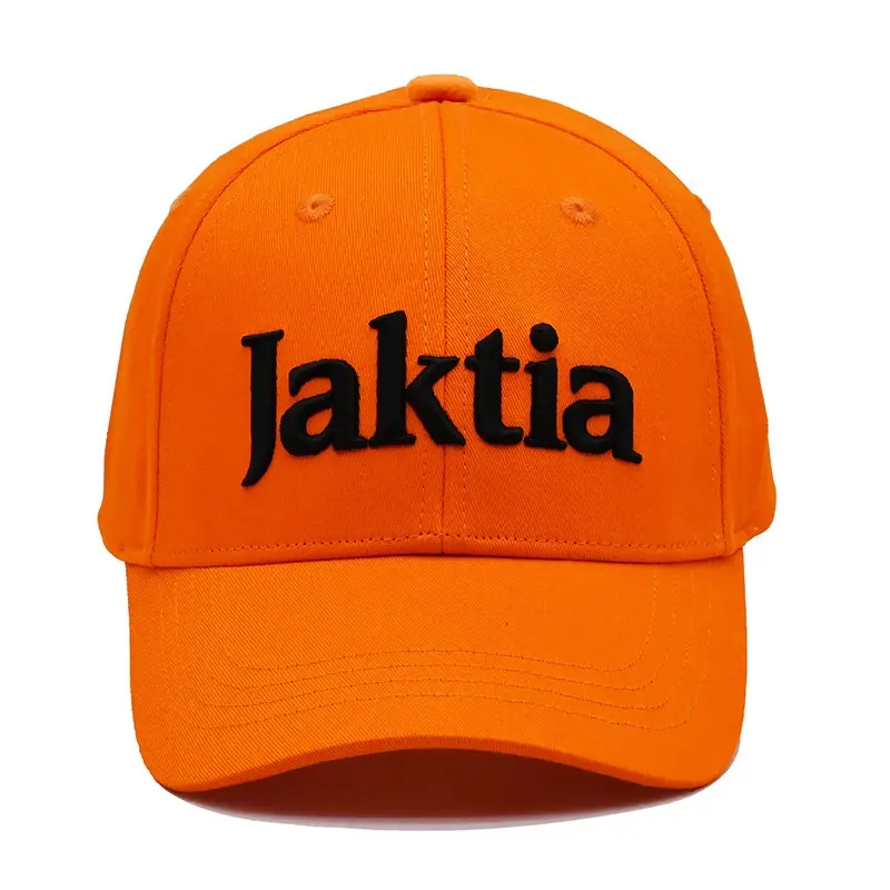 3D Embroidery 6-Panel Curved Brim High Quality Orange/Green Color Low Profile Cotton/Polyester Fabric Baseball Cap