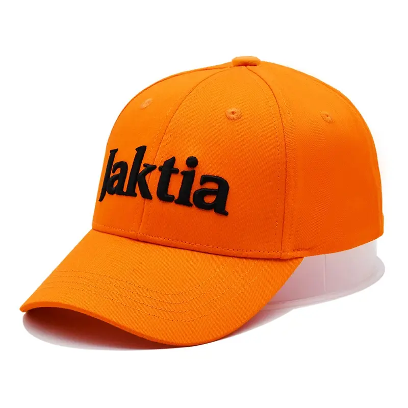 3D Embroidery 6-Panel Curved Brim High Quality Orange/Green Color Low Profile Cotton/Polyester Fabric Baseball Cap 3