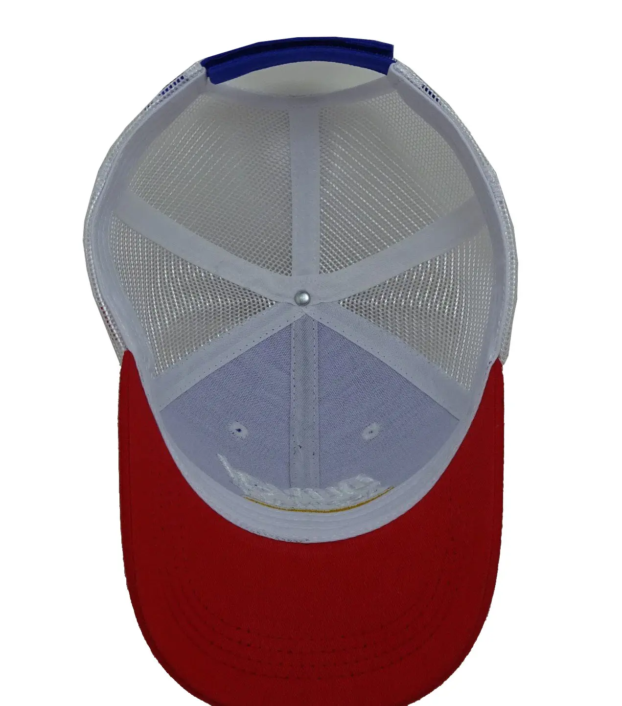 3D Embroidery 6-Panel Curved Brim High Quality Red/Blue Color Low Profile Cotton/Mesh Fabric Outdoor Street Style Trucker Hat 6