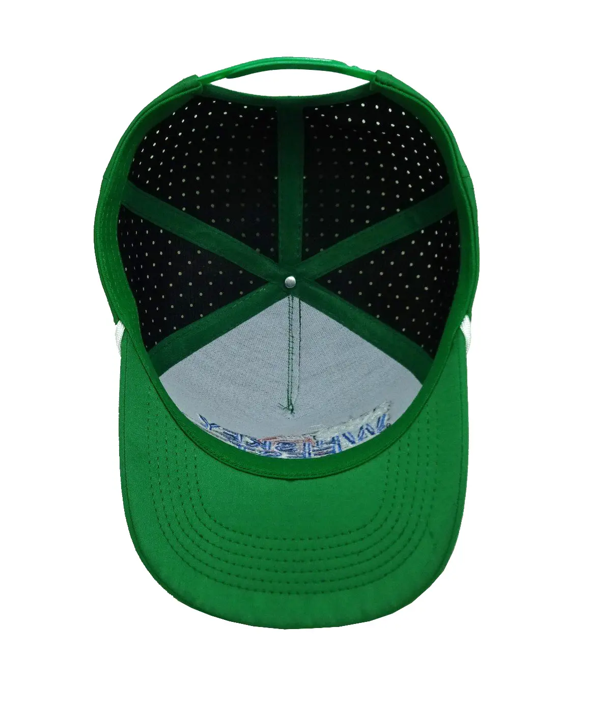 3D Embroidery Custom Logo Baseball Cap with White Rope 5-Panel Curved Brim High Quality Green Color Medium Profile Baseball Cap 6