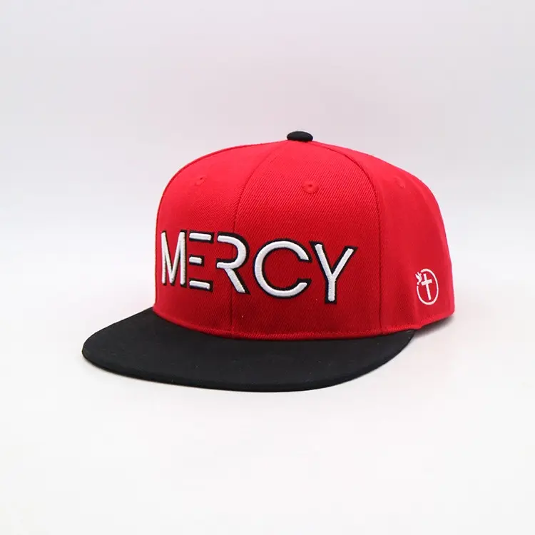 3D Embroidery Custom Logo Flat Brim Sports Cap Structured 6-Panel High Quality Medium Profile Snapback Caps Original 1