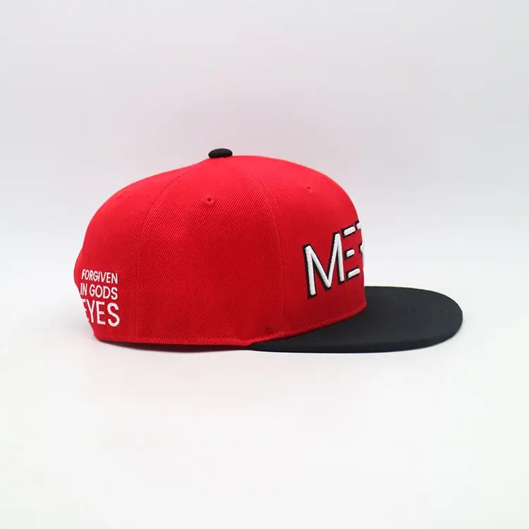 3D Embroidery Custom Logo Flat Brim Sports Cap Structured 6-Panel High Quality Medium Profile Snapback Caps Original 4