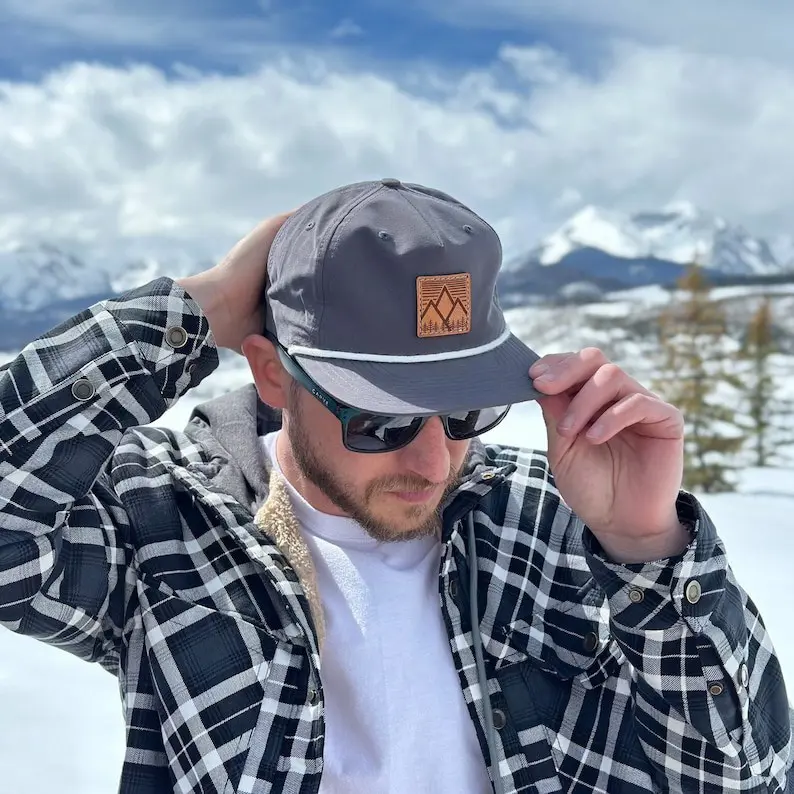 5 Panel Outdoor Snapback Caps Vietnam Made High Quality Leather Patch Nylon Rope Adjustable Hat Gorras For Men Women Casual L01 6