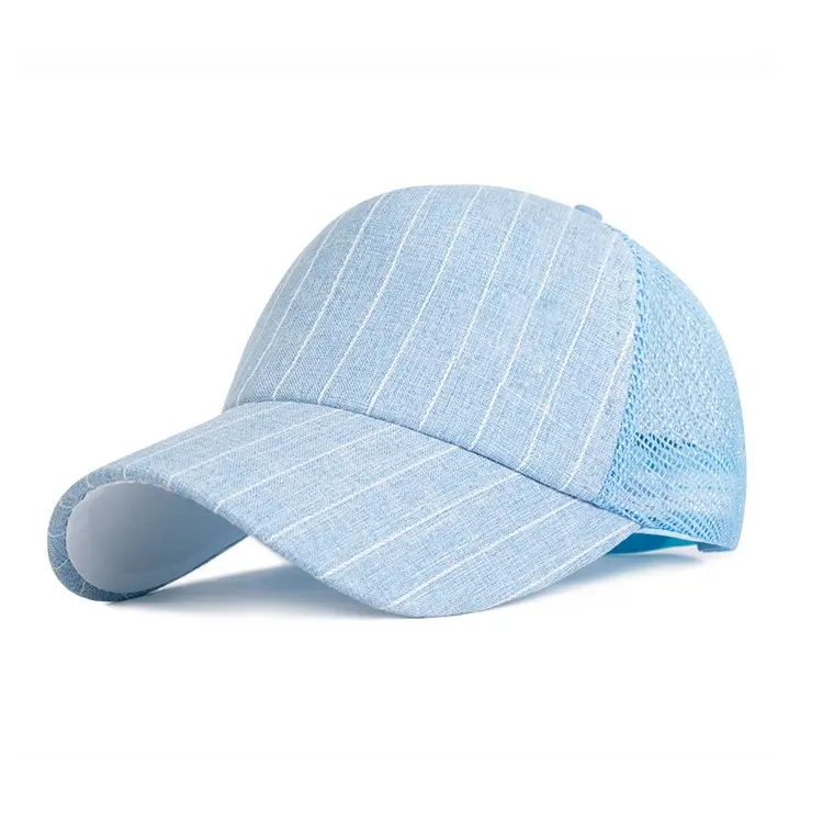 5 Panels Mesh Back Adult Size Curved Visor High Quality Various Color Low Profile High Fashion Unisex Trucker Hat 1