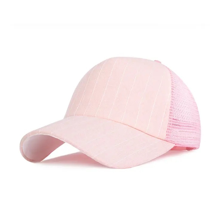5 Panels Mesh Back Adult Size Curved Visor High Quality Various Color Low Profile High Fashion Unisex Trucker Hat 4