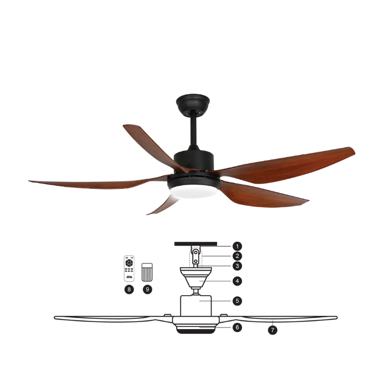 The New Ceiling Fan Eco fan Sapphire Premium Abs Plastic Ceiling Fan Equipped Vietnam Manufacturer