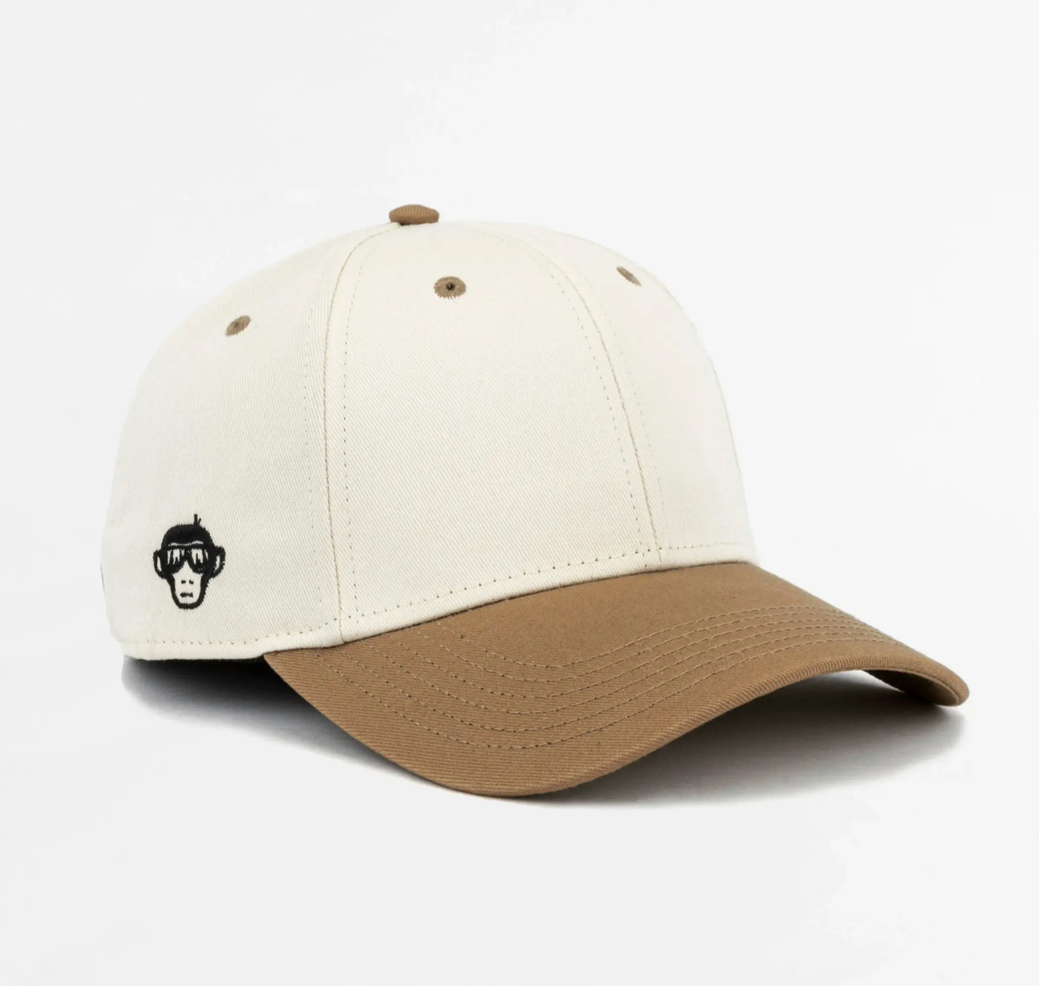 6 Eyelets Mix Color Custom Logo 6-Panel Curved Brim High Quality Medium Profile 65% Cotton/ 35% Polyester Fabric Baseball Caps 2