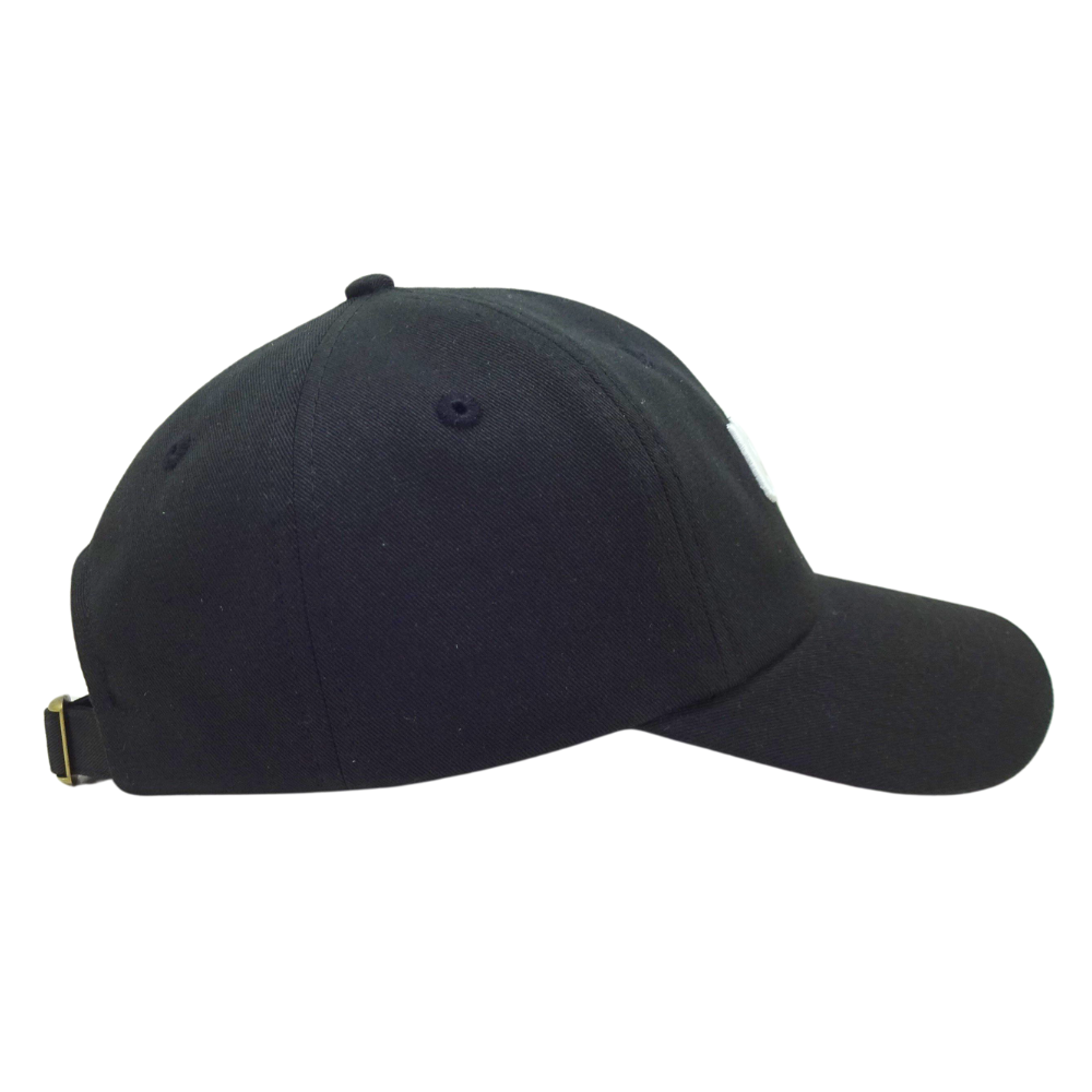 6 Panel Baseball 3D Embroidery Cap Mental Buckle Back Closure Full Black Eyelets OEM Wholesale Outdoor Hiking Fishing All Ages 4