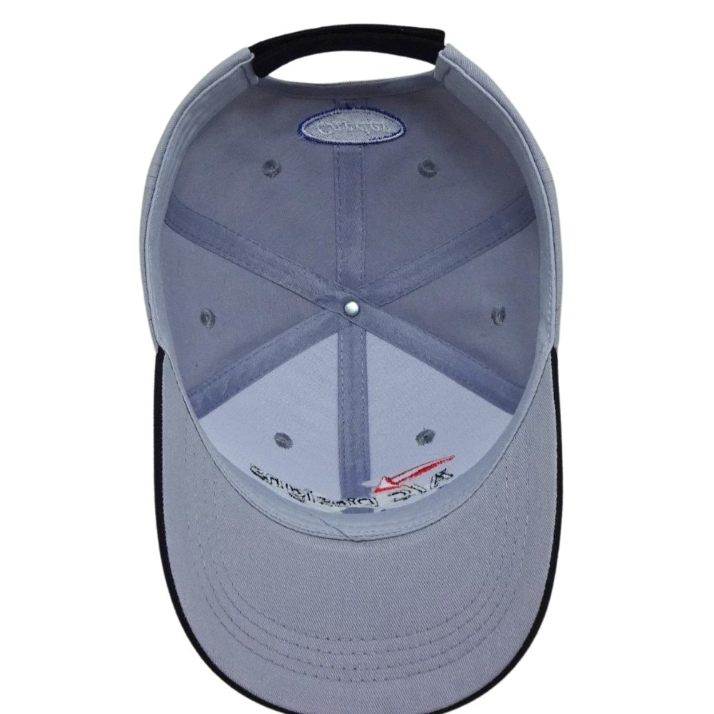 6 Panel Baseball Cap 3D Embroidered Design Logo Front and Back Side Country Flag on Brim Curved Bill Magic Sticker Closure Tape 5