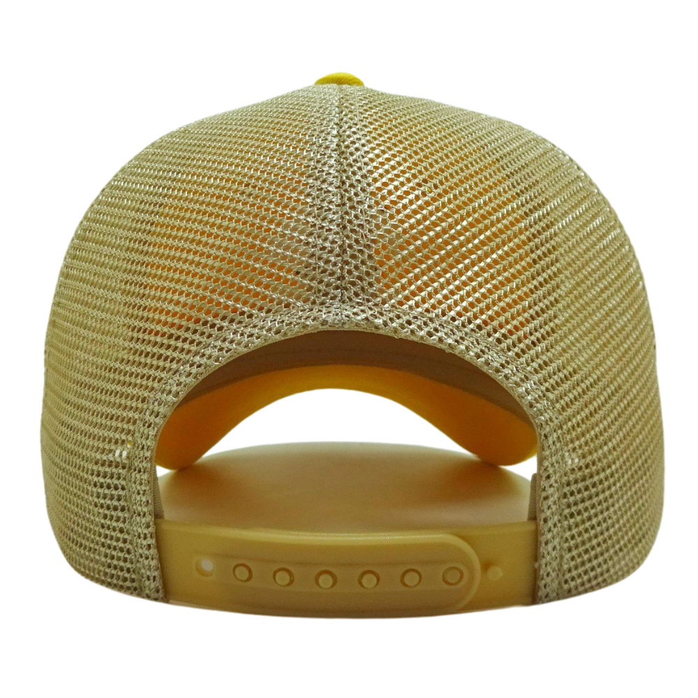 6 Panel Baseball Trucker Cap Custom Flat Embroidery Cartoon Character Single Breasted Curved Brim Brandname Tag on Sweatband OEM 7